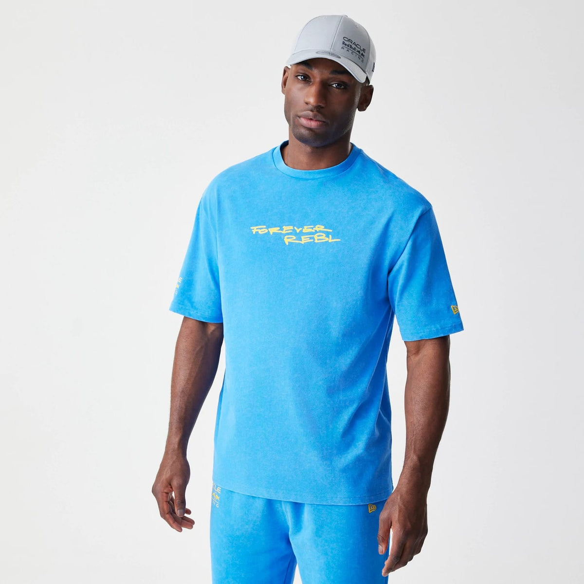 Red Bull Racing Back Graphic Blue Oversized T-Shirt-klyvox