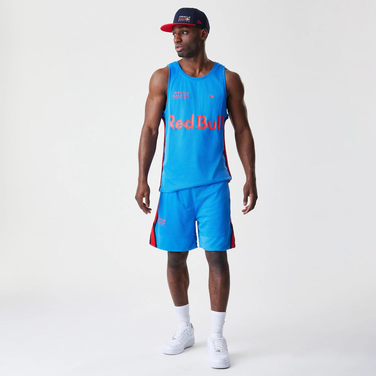 Red Bull Racing Basketball Mesh Blue Shorts-klyvox
