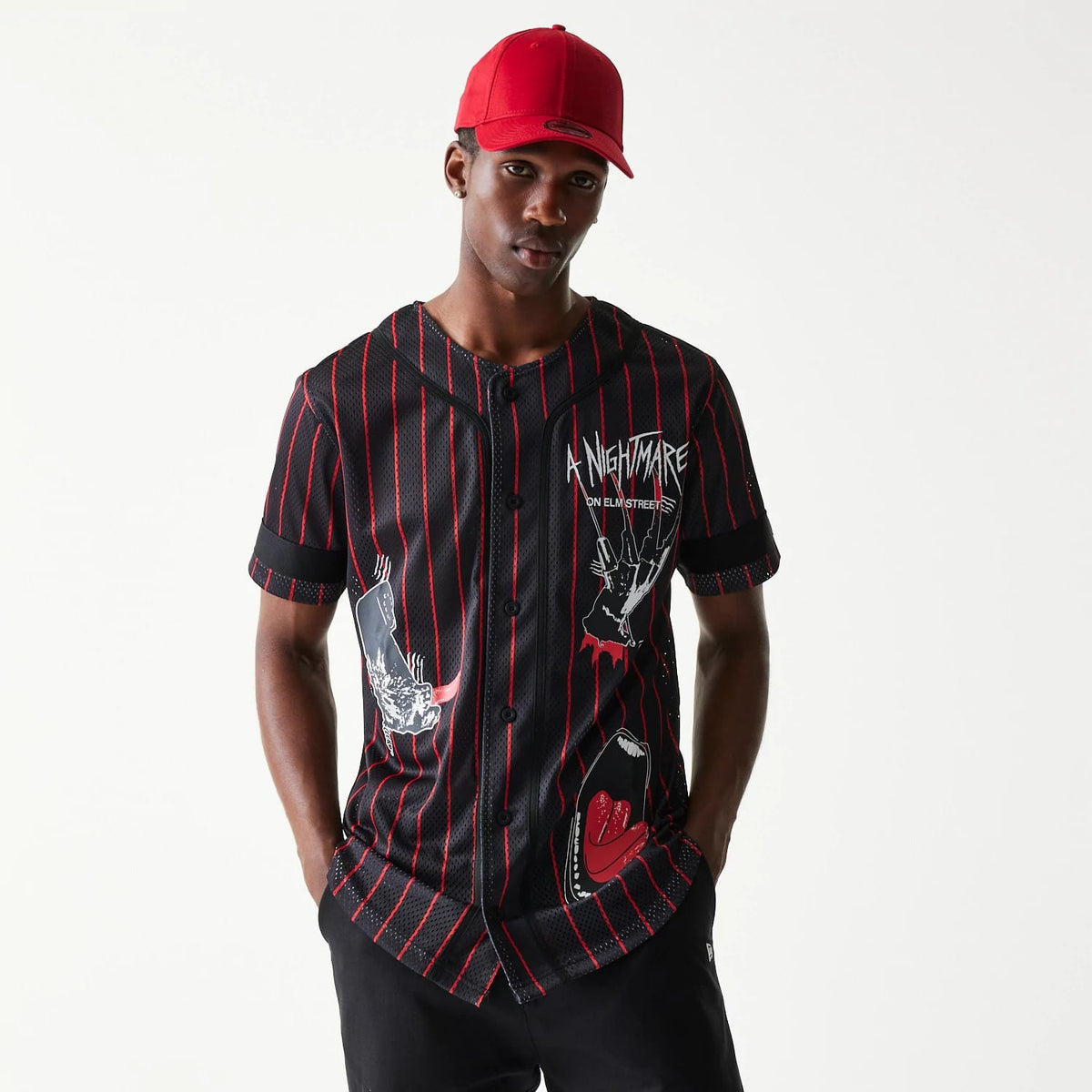 New Era A Nightmare On Elm Street Black Jersey-klyvox