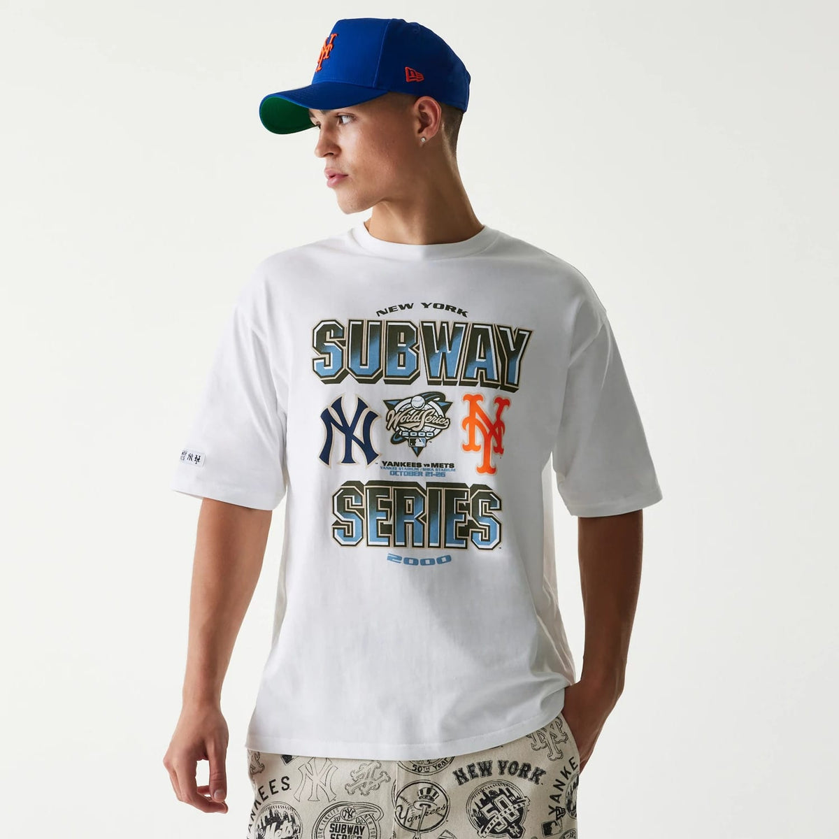MLB Subway Series White Oversized T-Shirt-klyvox