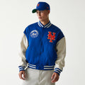 New York Mets MLB Jersey Blue Bomber Jacket-klyvox