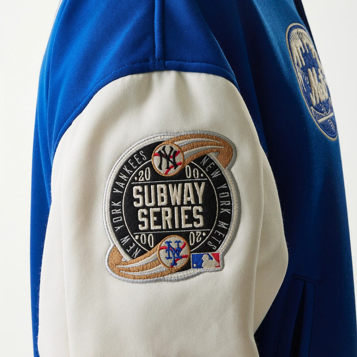 New York Mets MLB Jersey Blue Bomber Jacket-klyvox