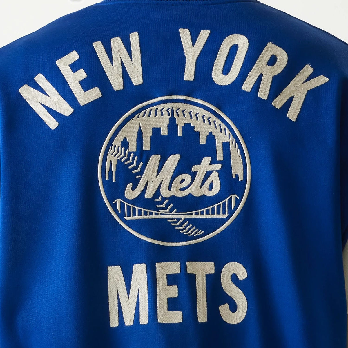 New York Mets MLB Jersey Blue Bomber Jacket-klyvox