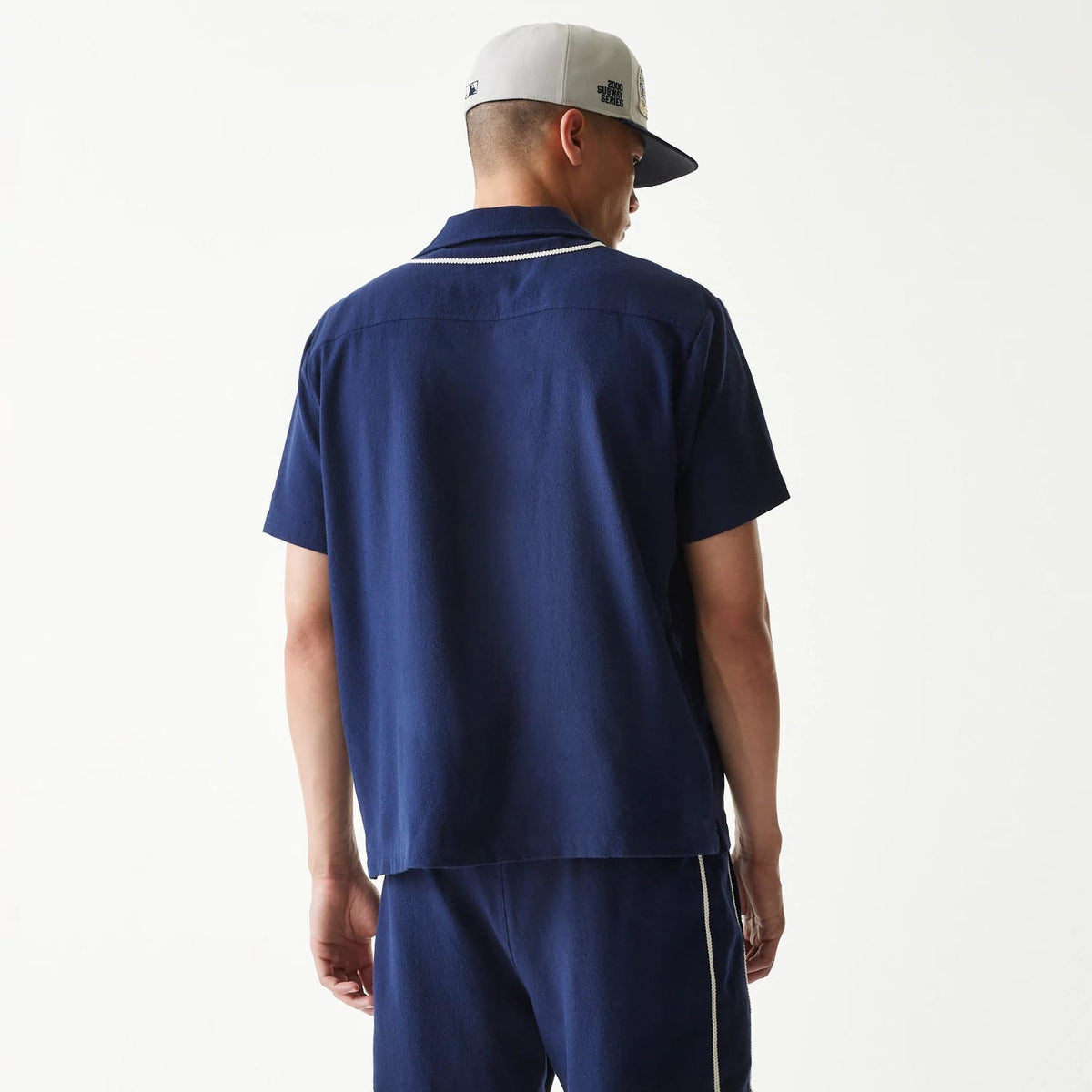 New York Yankees MLB Piping Navy Short Sleeve Shirt-klyvox