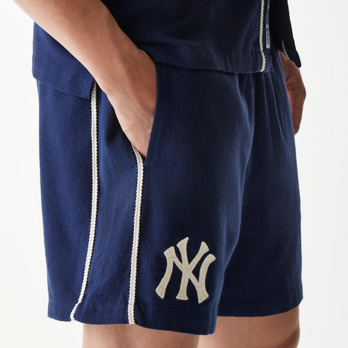 New York Yankees MLB Piping Navy Shorts-klyvox