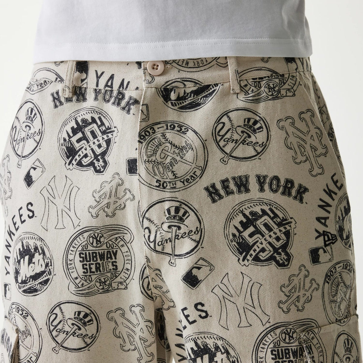 MLB Subway Series All Over Print Cargo Trousers-klyvox