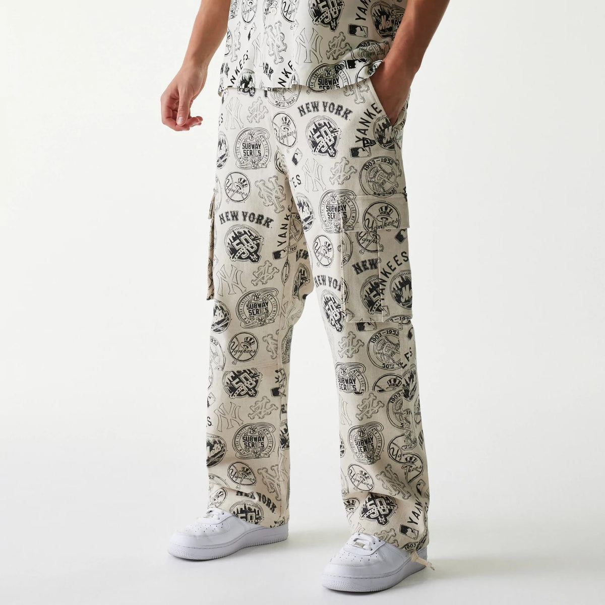 MLB Subway Series All Over Print Cargo Trousers-klyvox