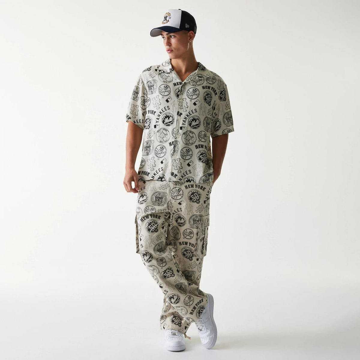 MLB Subway Series All Over Print Cargo Trousers-klyvox