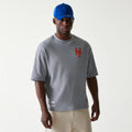 New York Mets MLB Waffle Grey Oversized T-Shirt-klyvox