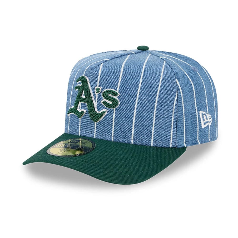 Athletics MLB Parallel Blue 59FIFTY A-Frame Fitted Cap-klyvox
