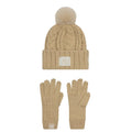 New York Yankees Youth MLB Beige Beanie & Gloves Set-klyvox