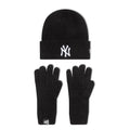 New York Yankees MLB Black Beanie & Gloves Set-klyvox
