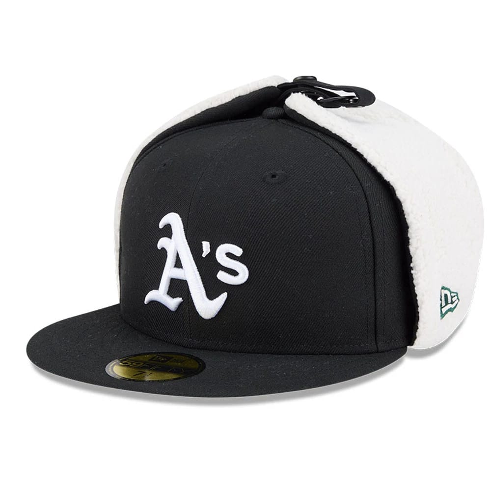 Athletics MLB Classic Black Dogear 59FIFTY Fitted Cap-klyvox