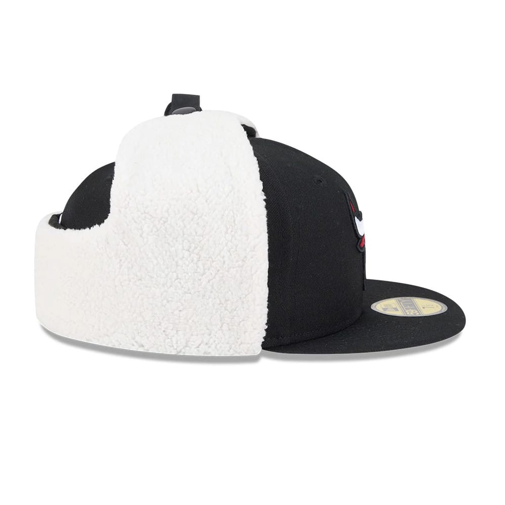 Chicago Bulls NBA Classic Black Dogear 59FIFTY Fitted Cap-klyvox