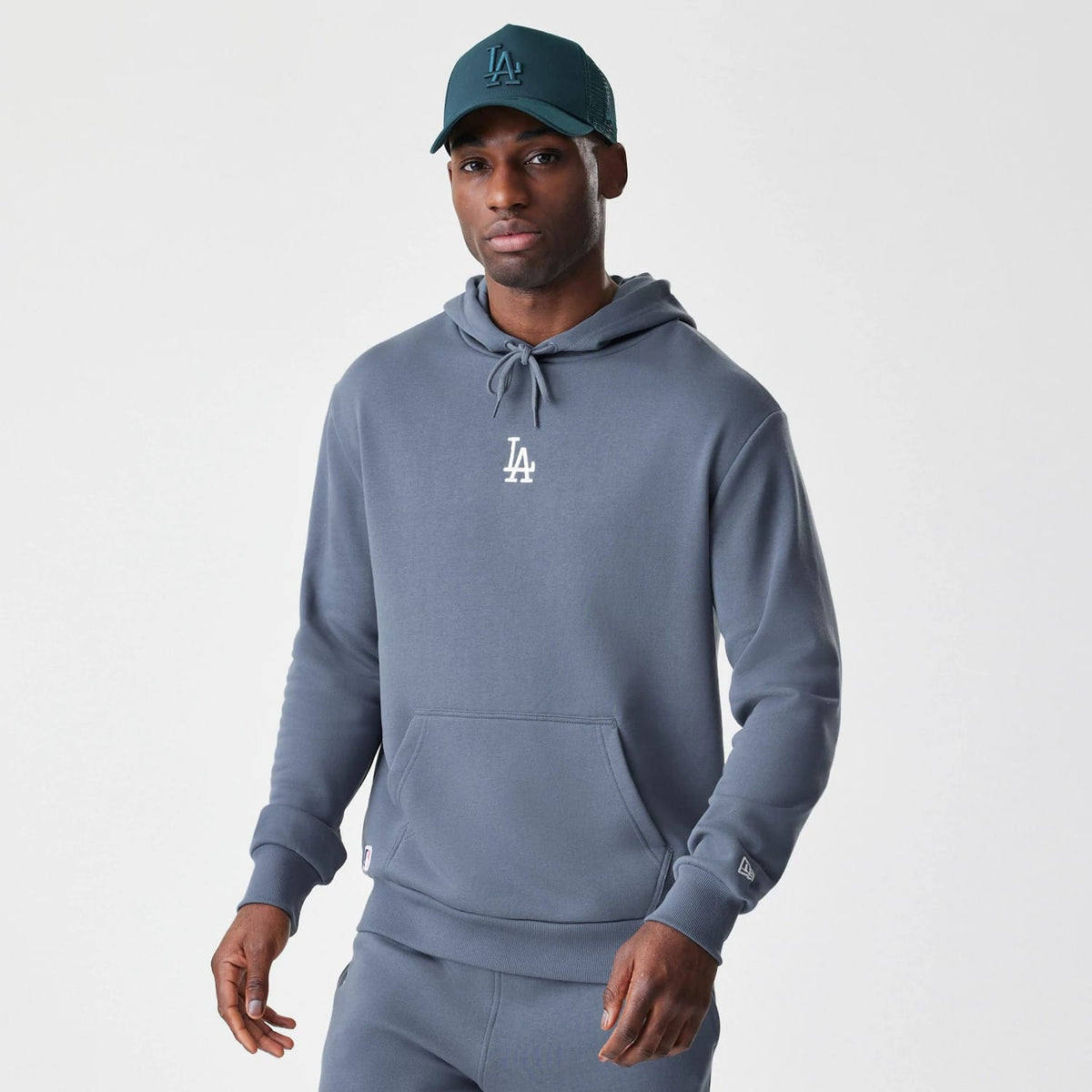 LA Dodgers MLB Midi League Essential Dark Grey Oversized Pullover Hoodie-klyvox