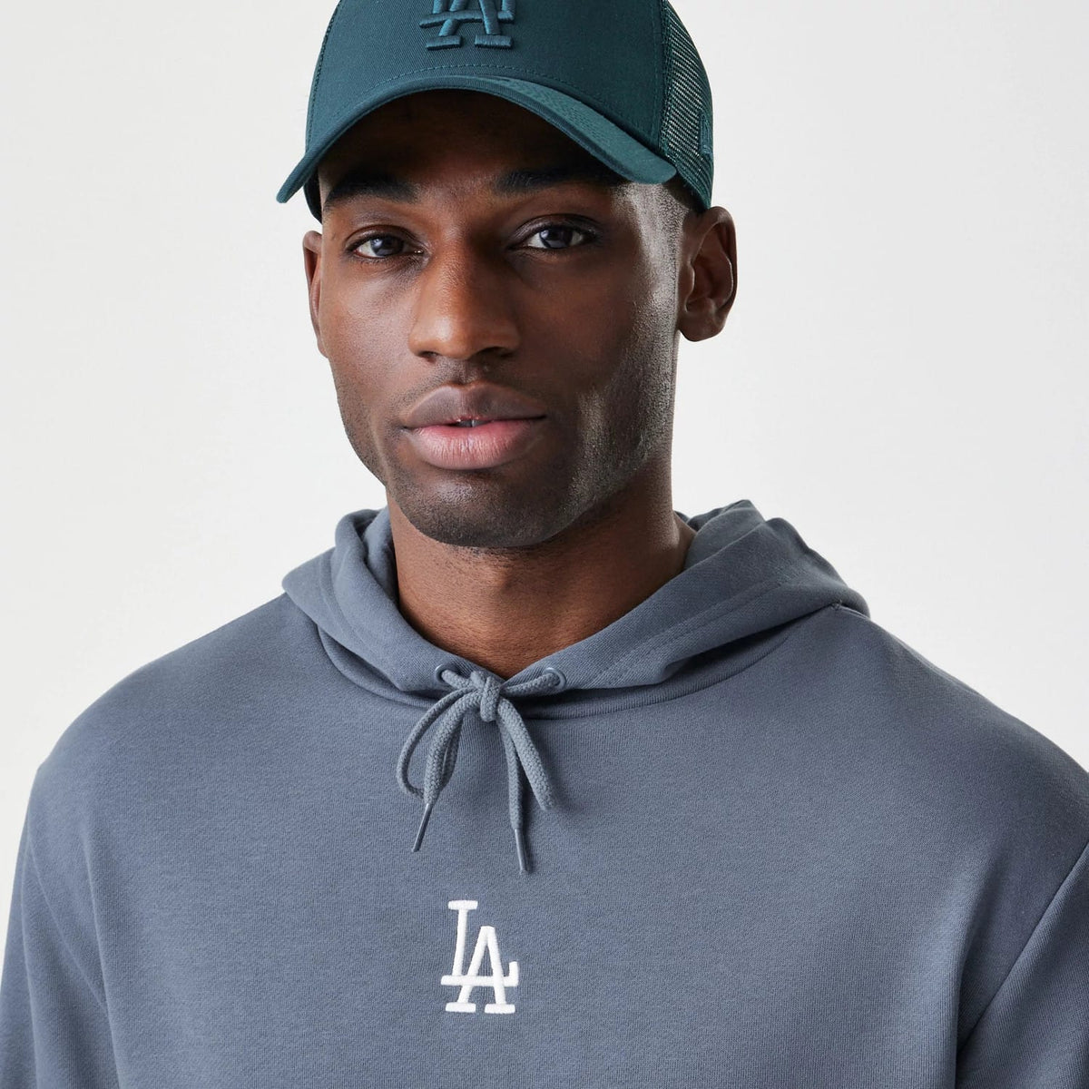 LA Dodgers MLB Midi League Essential Dark Grey Oversized Pullover Hoodie-klyvox