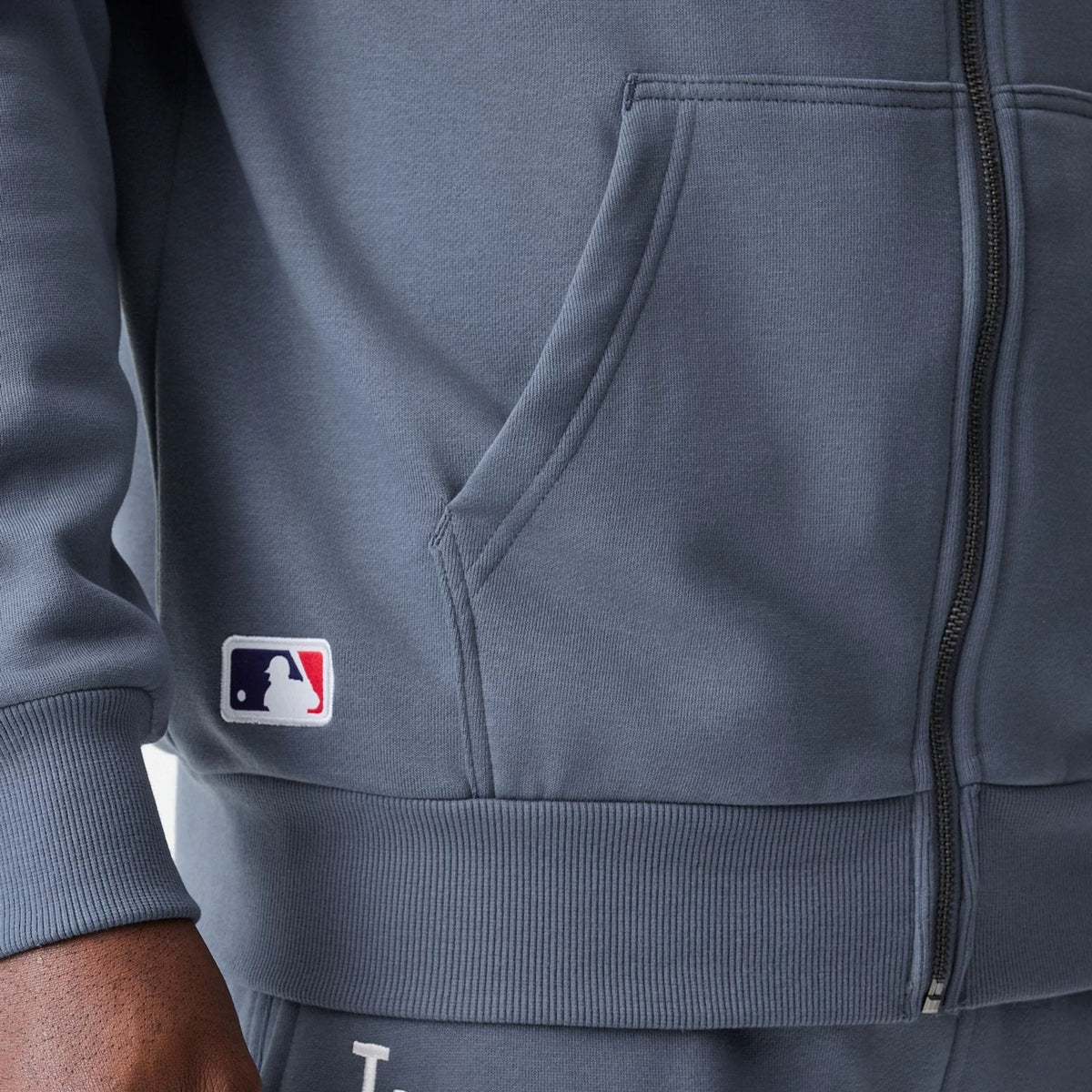 LA Dodgers MLB Midi League Essential Dark Grey Full Zip Hoodie-klyvox