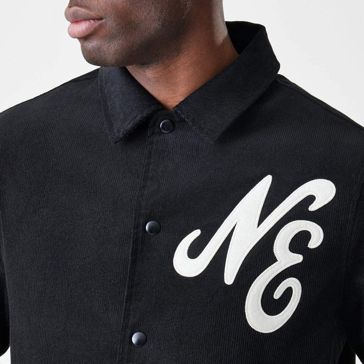 New Era Cord Black Coaches Jacket-klyvox