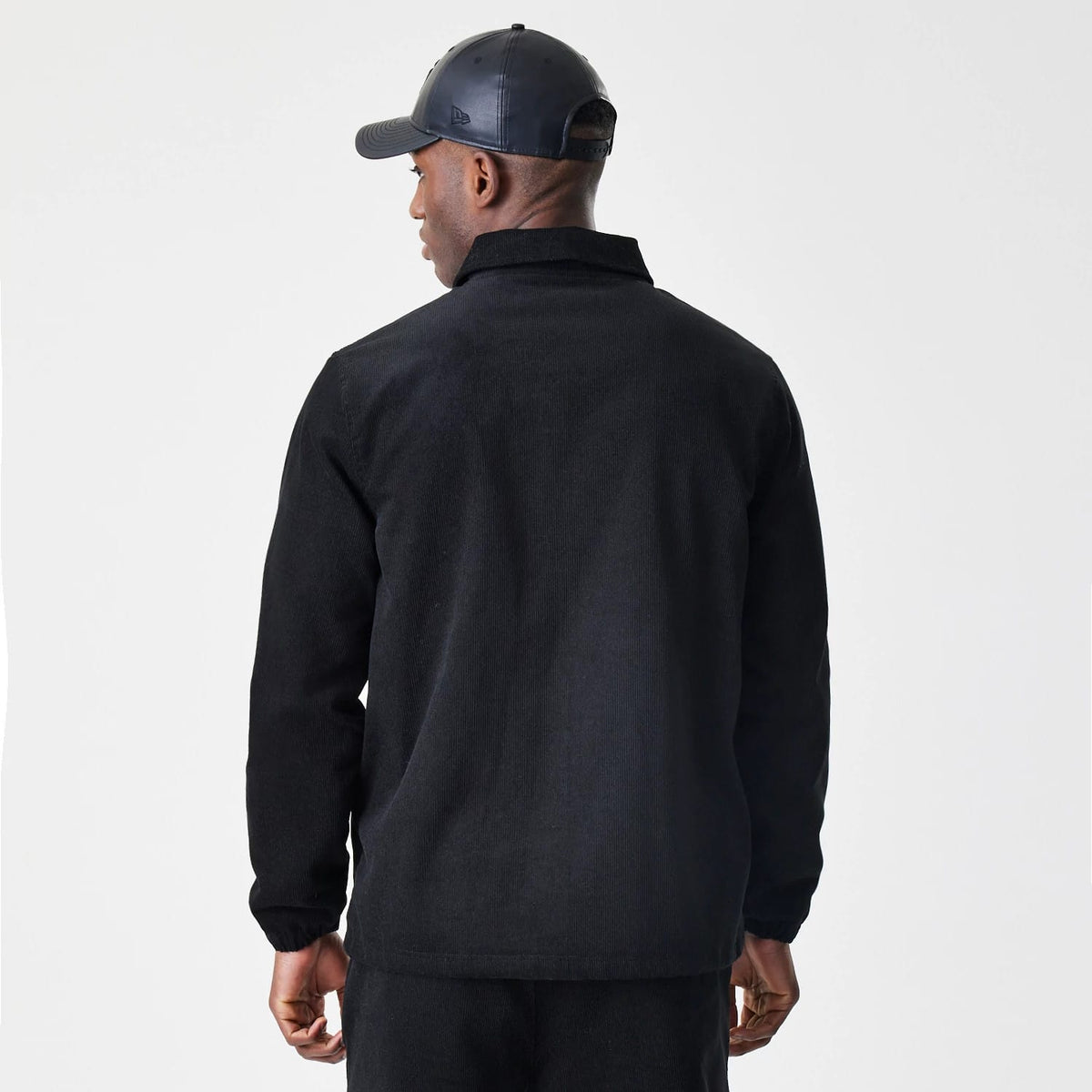 New Era Cord Black Coaches Jacket-klyvox