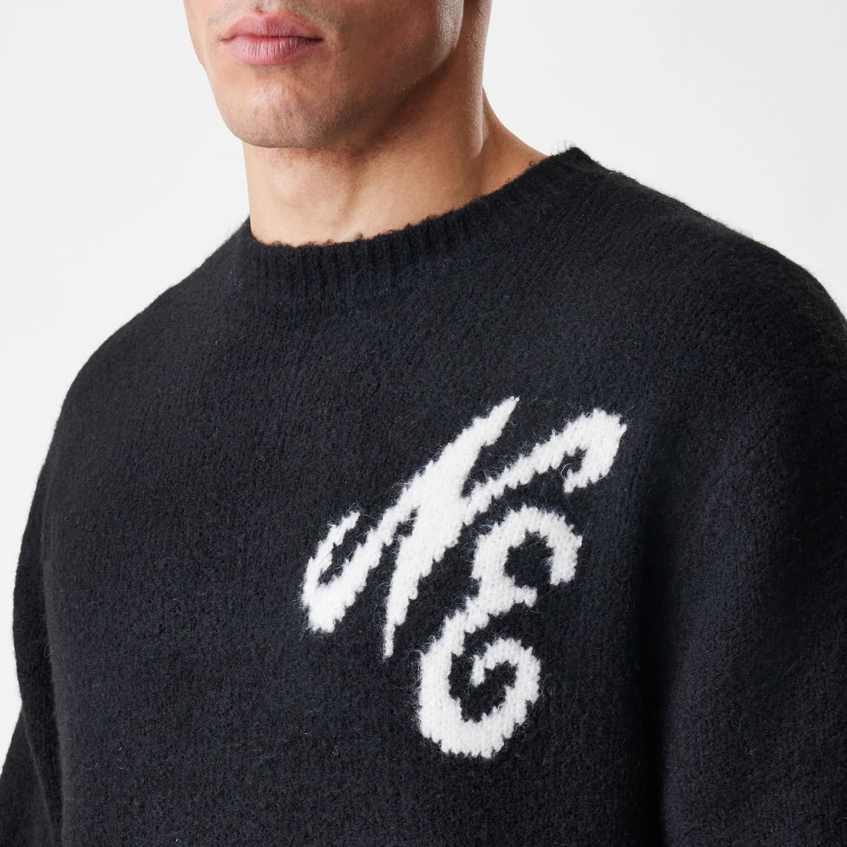 New Era Knit Black Knitted Sweater-klyvox