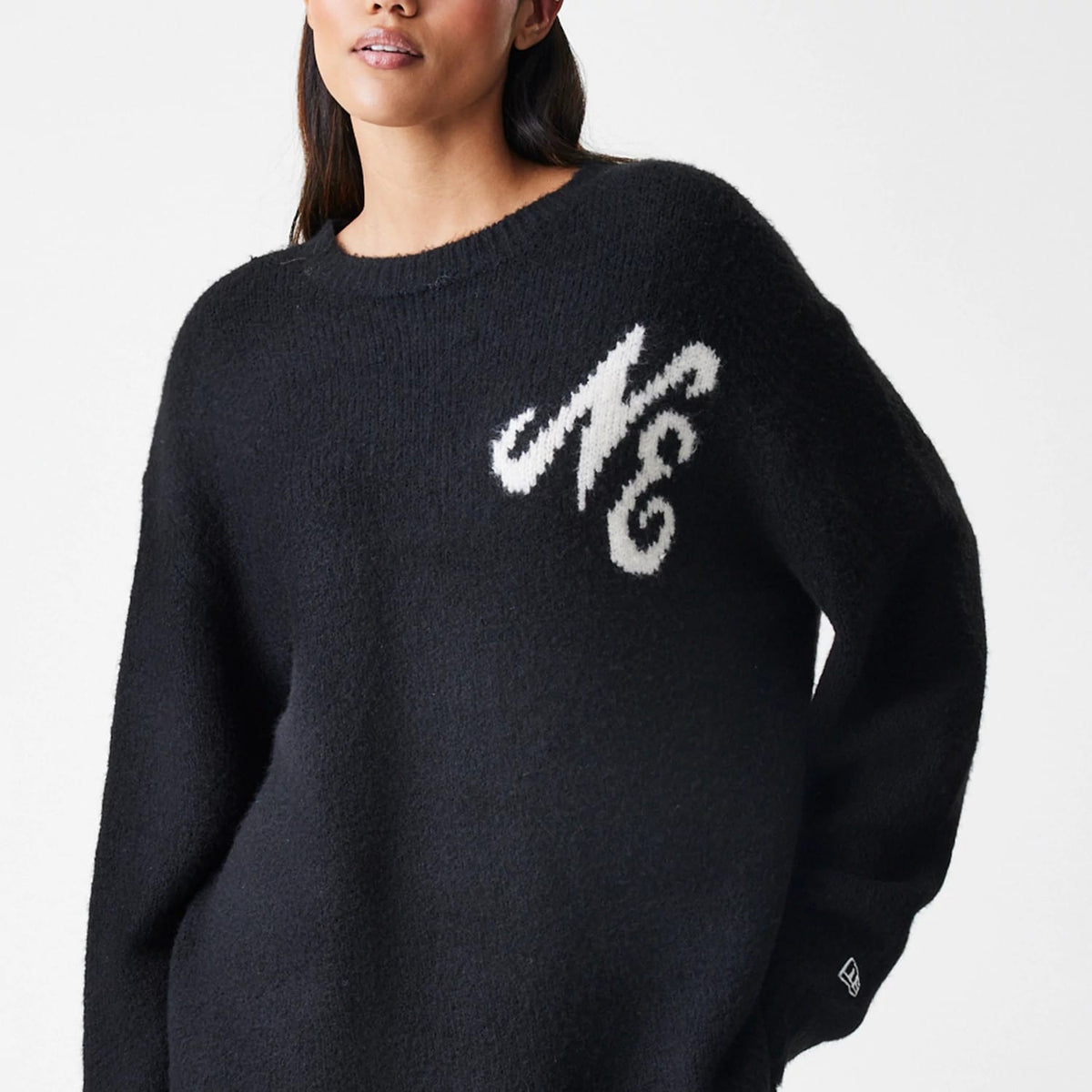 New Era Knit Black Knitted Sweater-klyvox