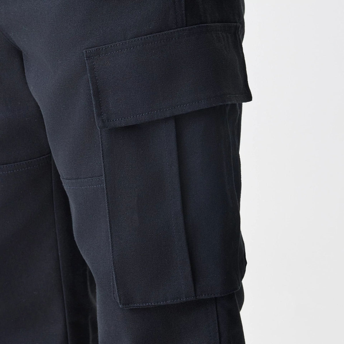 New Era Cargo Black Straight Leg Trousers-klyvox