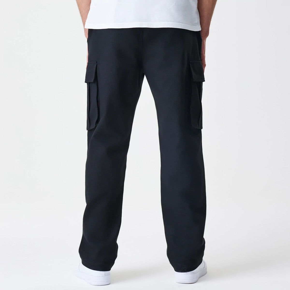 New Era Cargo Black Straight Leg Trousers-klyvox