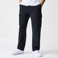 New Era Cargo Black Straight Leg Trousers-klyvox