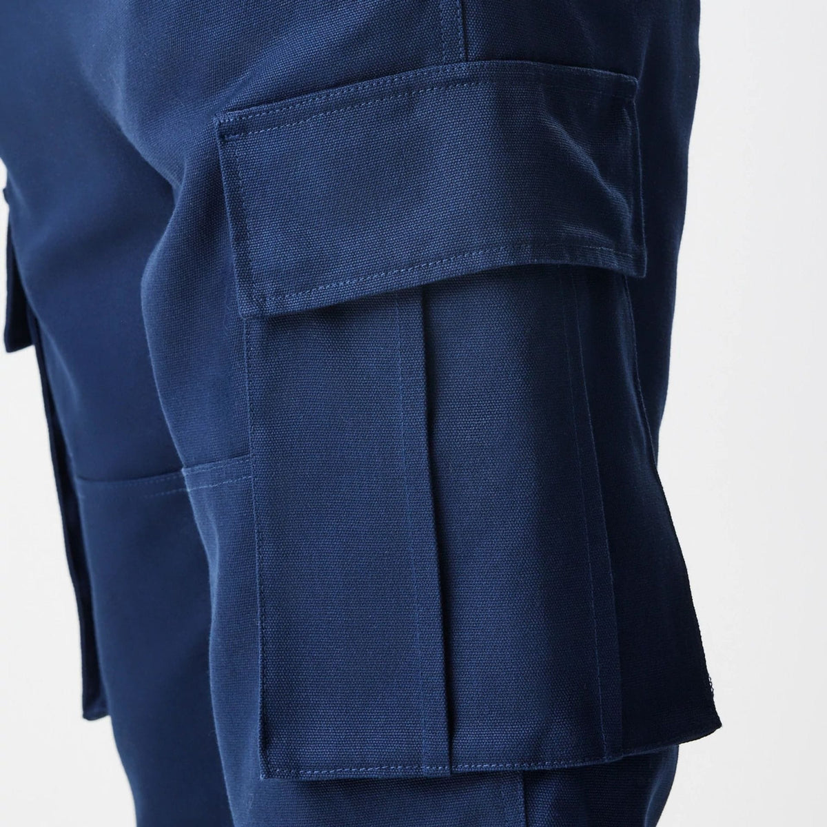New Era Navy Straight Leg Cargo Trousers-klyvox