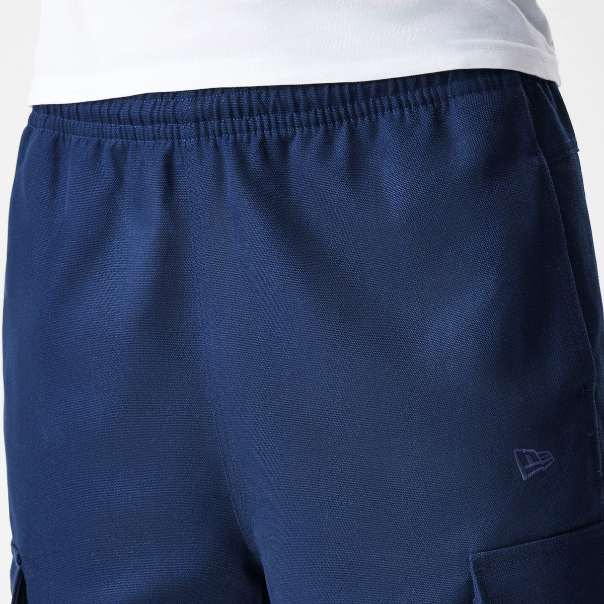 New Era Navy Straight Leg Cargo Trousers-klyvox