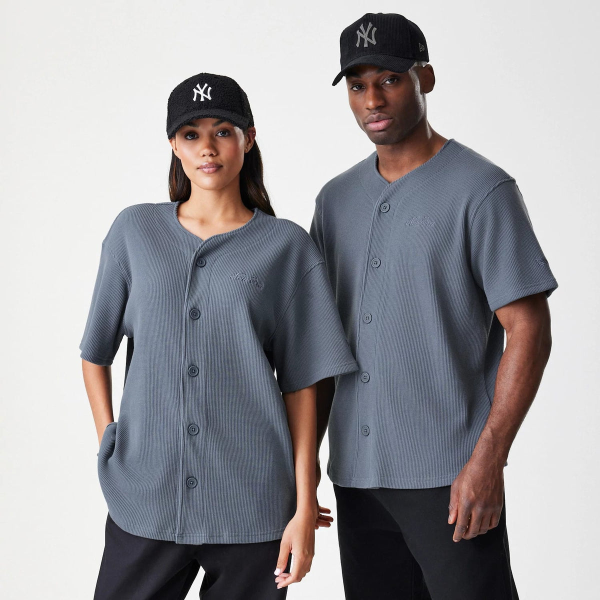 New Era Waffle Dark Grey Jersey-klyvox