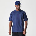 New Era Pinstripe Navy Oversized T-Shirt-klyvox