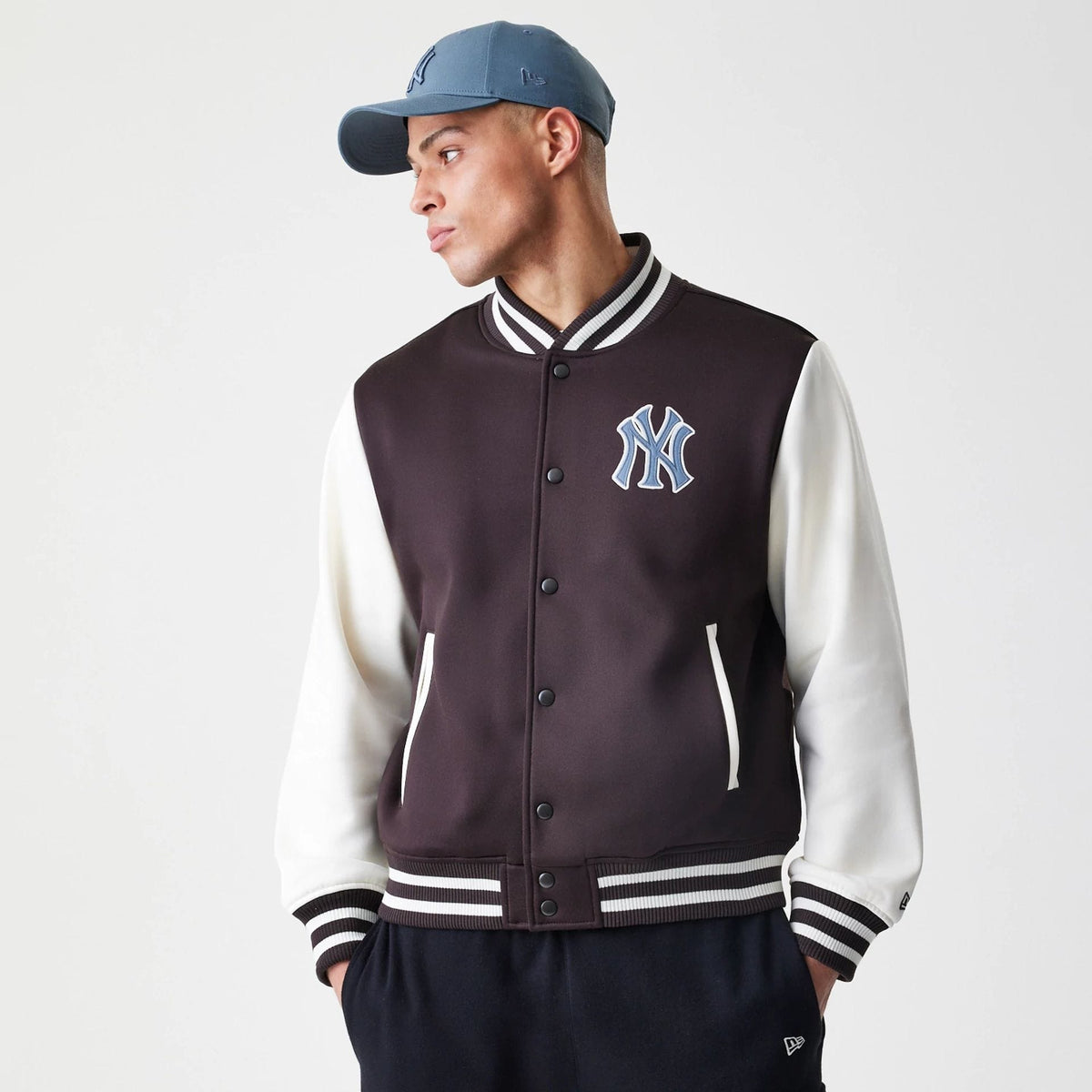 New York Yankees MLB Dark Brown Varsity Jacket-klyvox