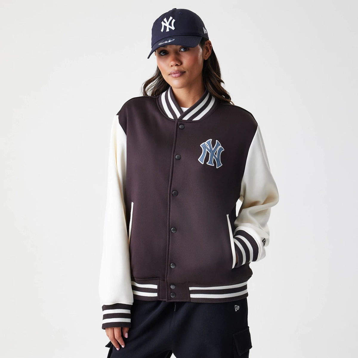 New York Yankees MLB Dark Brown Varsity Jacket-klyvox