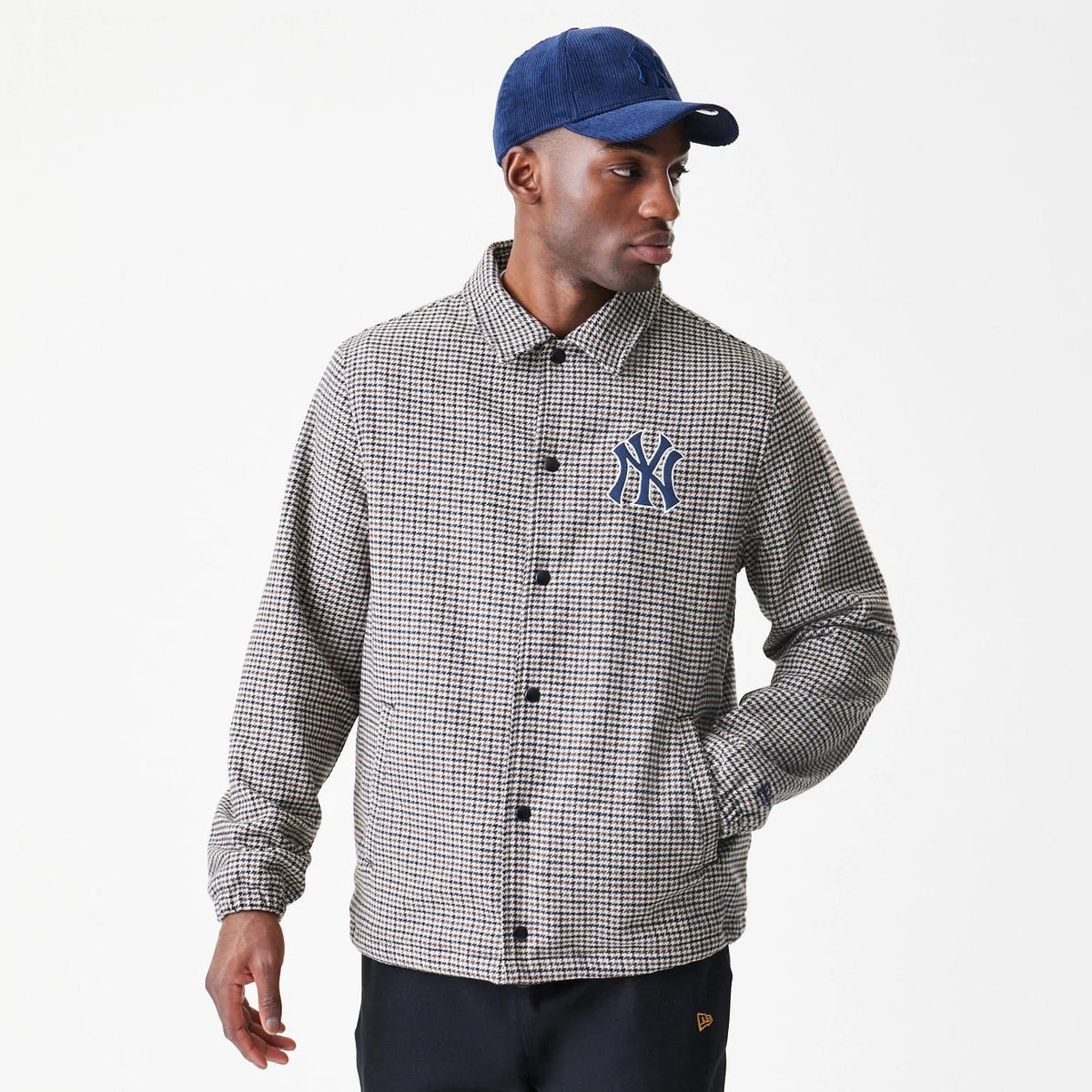 New York Yankees MLB Check Brown Jacket-klyvox