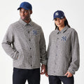 New York Yankees MLB Check Brown Jacket-klyvox