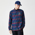 New York Yankees MLB Check Navy Long Sleeve Shirt-klyvox