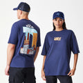 New Era Location Navy Oversized T-Shirt-klyvox
