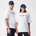LA Dodgers MLB Script White Oversized T-Shirt-klyvox