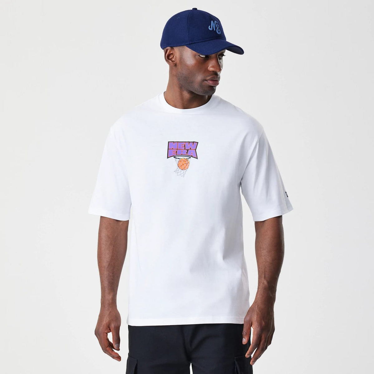New Era Location White Oversized T-Shirt-klyvox
