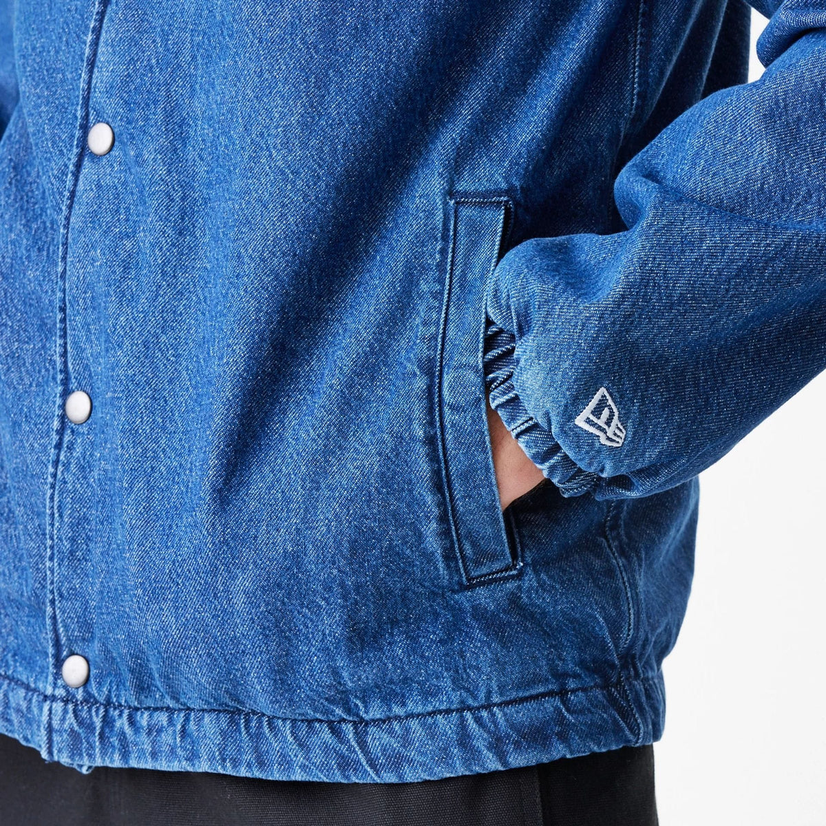 New York Mets MLB Denim Dark Blue Coaches Jacket-klyvox