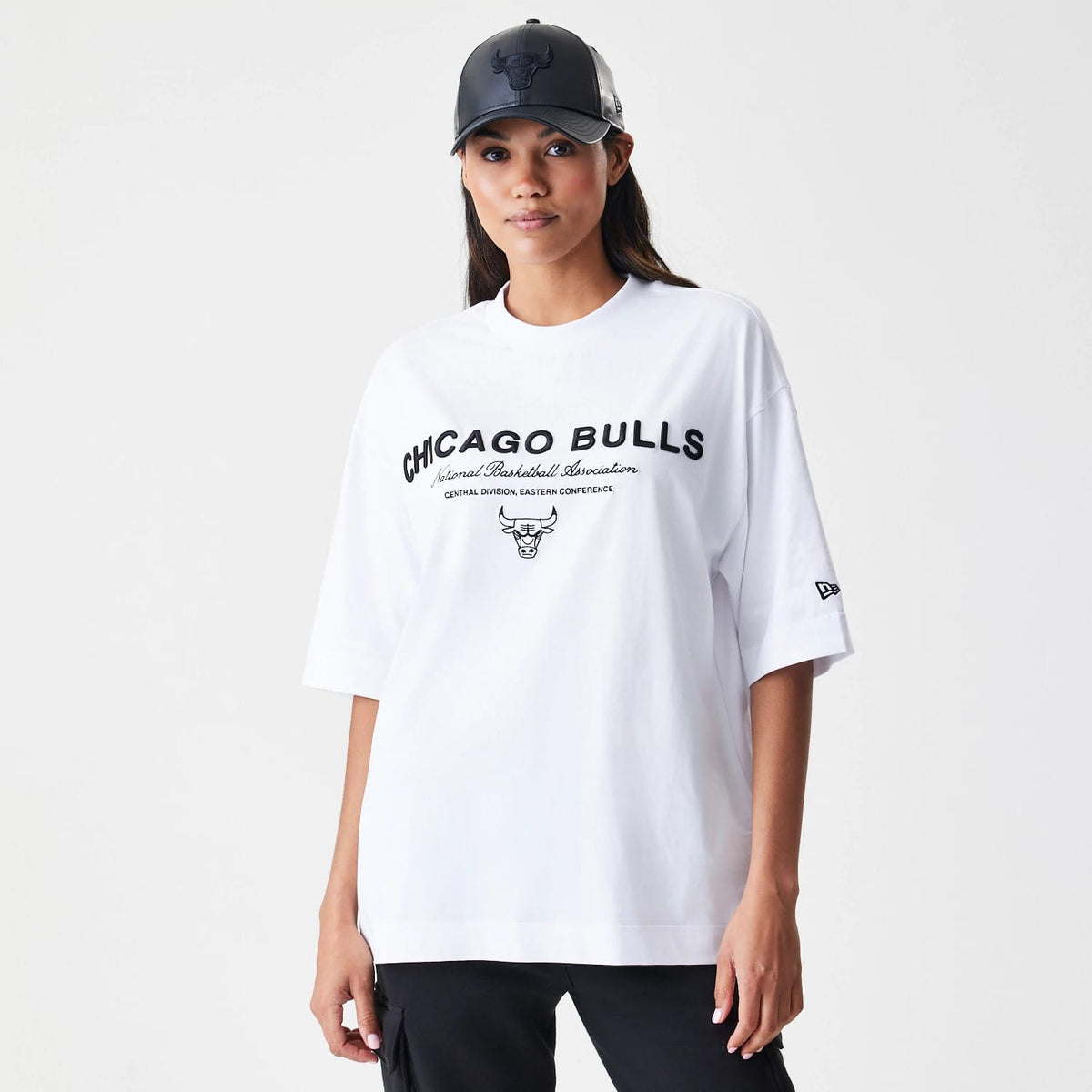 Chicago Bulls NBA Linear White T-Shirt-klyvox