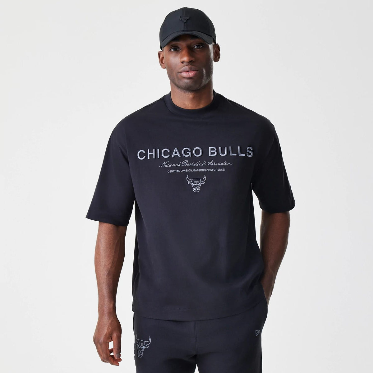 Chicago Bulls NBA Linear Black T-Shirt-klyvox
