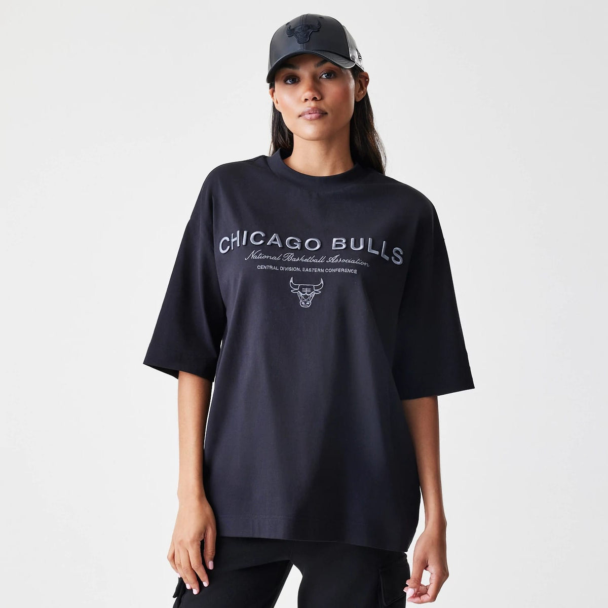 Chicago Bulls NBA Linear Black T-Shirt-klyvox