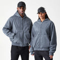 Chicago Bulls NBA Suede Dark Grey Jacket-klyvox