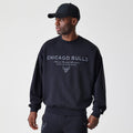Chicago Bulls NBA Linear Black Crew Neck Sweater-klyvox