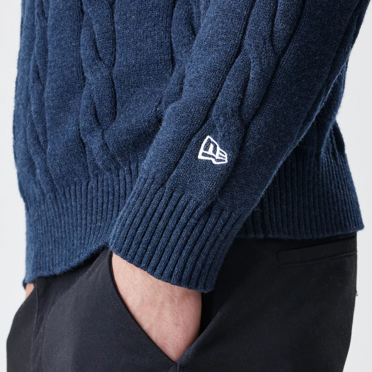 New York Yankees MLB Cable Knit Navy Knitted Sweater-klyvox