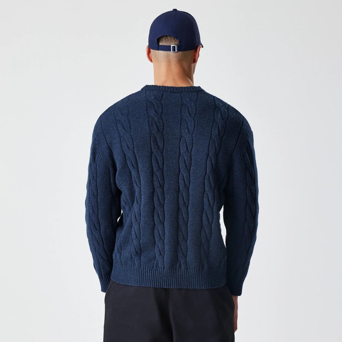 New York Yankees MLB Cable Knit Navy Knitted Sweater-klyvox