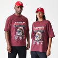 San Francisco 49ers NFL Washed Boxy Dark Red Oversized T-Shirt-klyvox