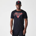 Chicago Bulls NBA Script Black T-Shirt-klyvox